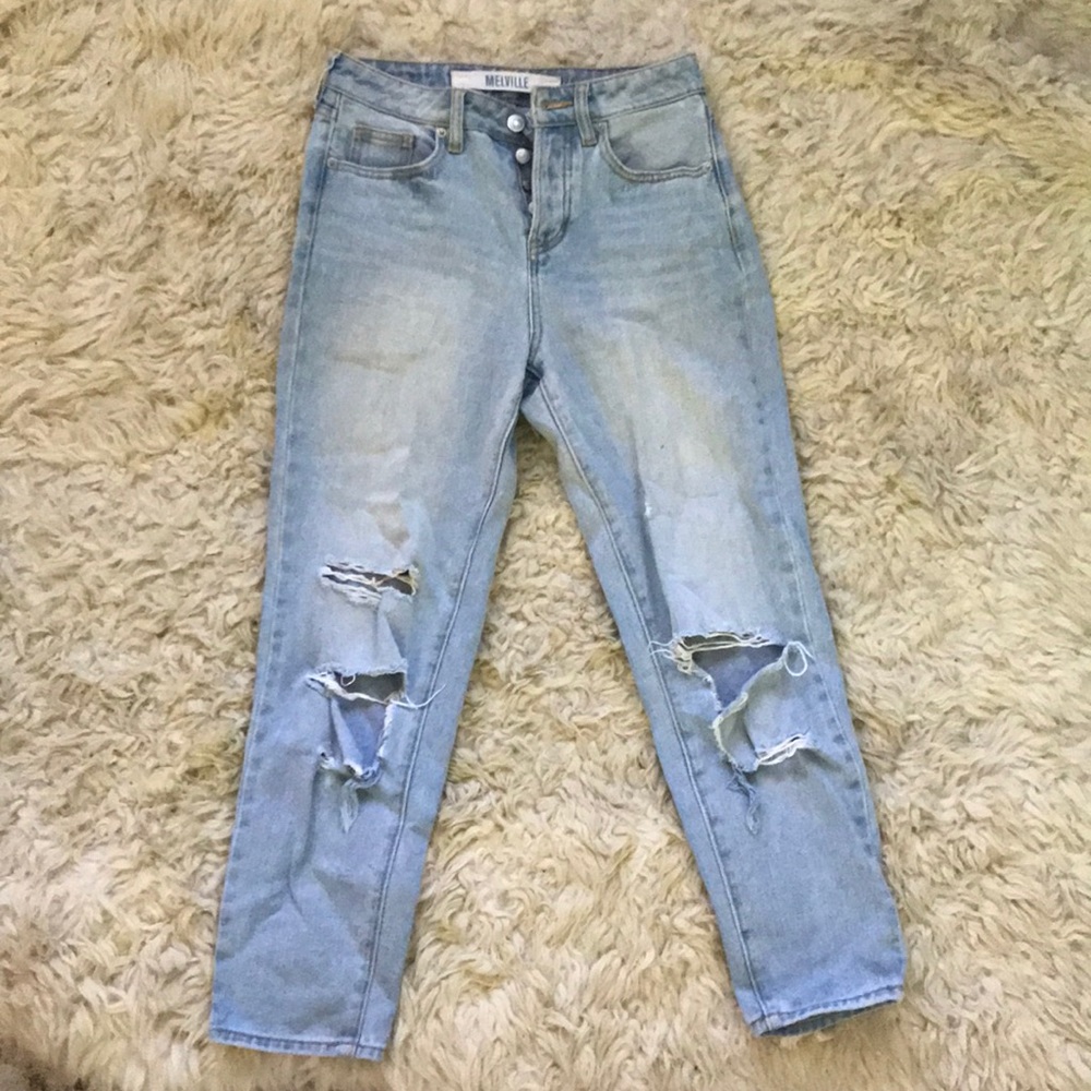 Brandy Melville destroyed high waisted jeans